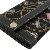 Icon Charm Long Wallet Black