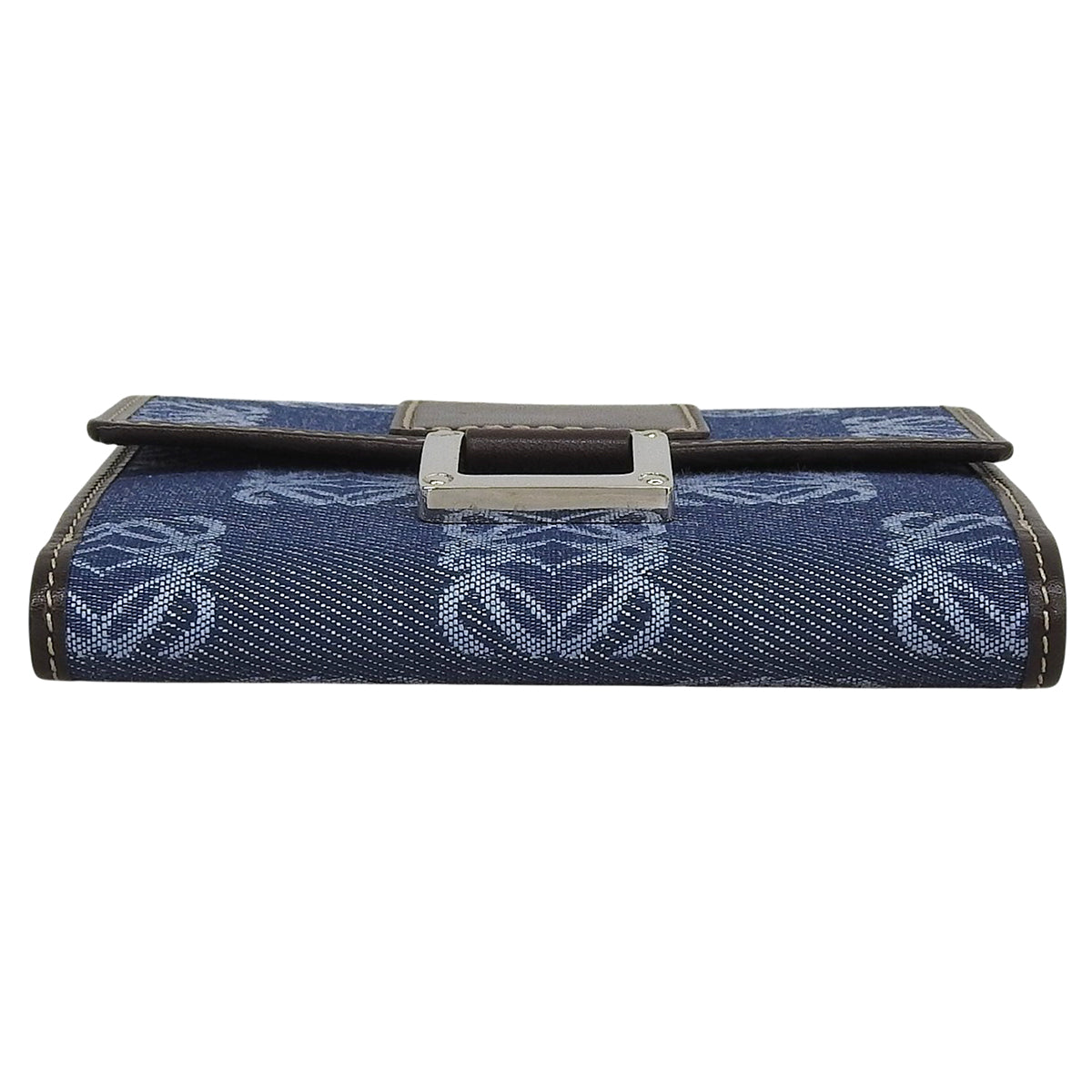 Canvas Anagram Pattern Wallet Blue/Brown