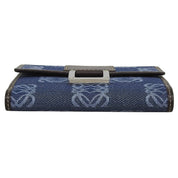 Canvas Anagram Pattern Wallet Blue/Brown