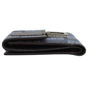 Canvas Anagram Pattern Wallet Blue/Brown