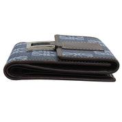 Canvas Anagram Pattern Wallet Blue/Brown