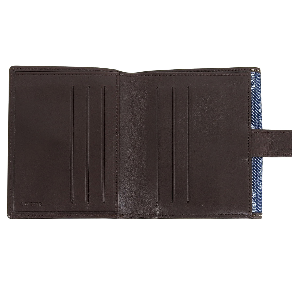 Canvas Anagram Pattern Wallet Blue/Brown
