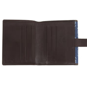 Canvas Anagram Pattern Wallet Blue/Brown