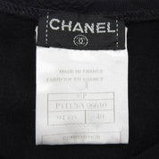 1998 Camellia Pattern T-Shirt with CC Logo Embroidery #40 Black