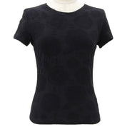 1998 Camellia Pattern T-Shirt with CC Logo Embroidery #40 Black