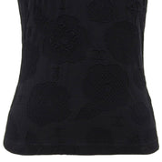 1998 Camellia Pattern T-Shirt with CC Logo Embroidery #40 Black