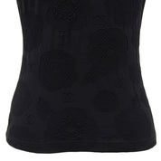 1998 Camellia Pattern T-Shirt with CC Logo Embroidery #40 Black