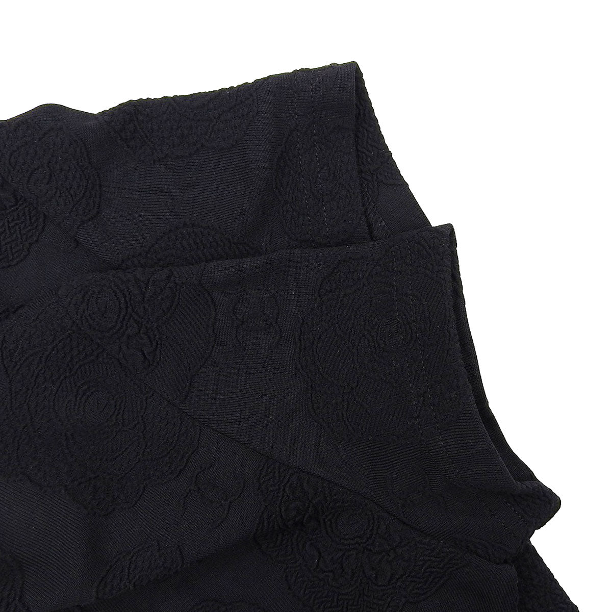 1998 Camellia Pattern T-Shirt with CC Logo Embroidery #40 Black
