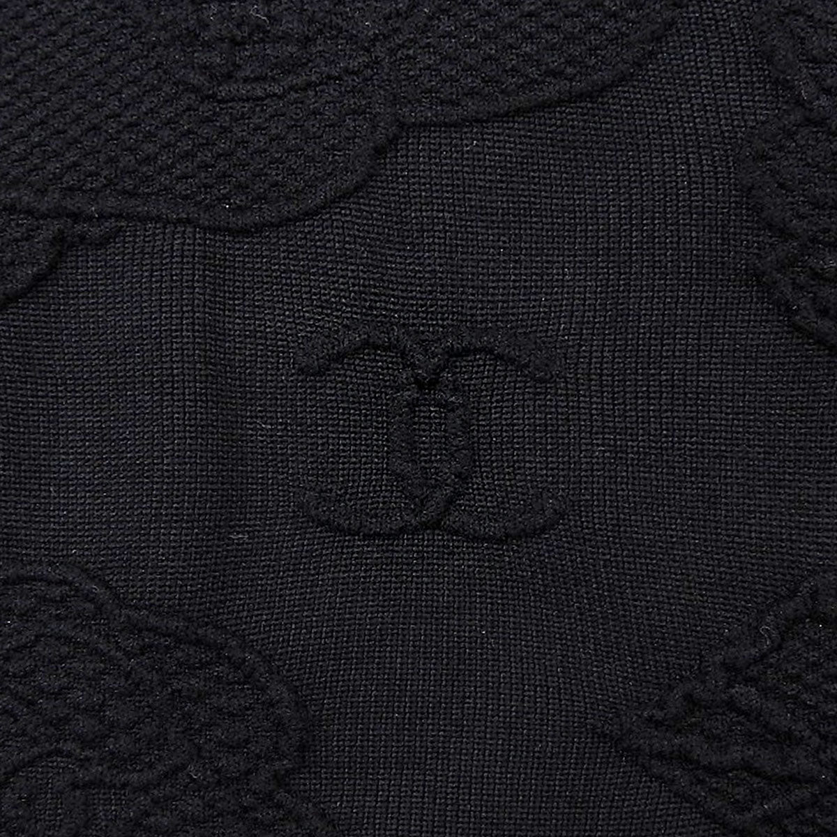 1998 Camellia Pattern T-Shirt with CC Logo Embroidery #40 Black