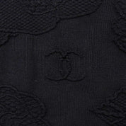 1998 Camellia Pattern T-Shirt with CC Logo Embroidery #40 Black