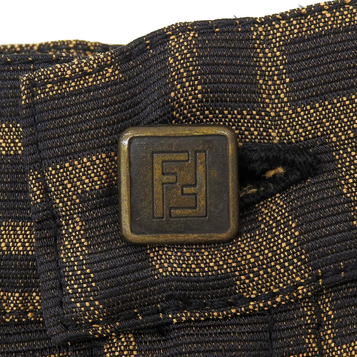 FF祖卡图案半身裙 #44 棕色/黑色