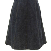 Denim CC-logo button short-sleeve dress #36 Indigo
