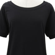 ロゴデザイン半袖ロングTシャツ #XL ブラック