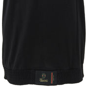 ロゴデザイン半袖ロングTシャツ #XL ブラック