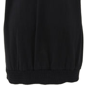 ロゴデザイン半袖ロングTシャツ #XL ブラック