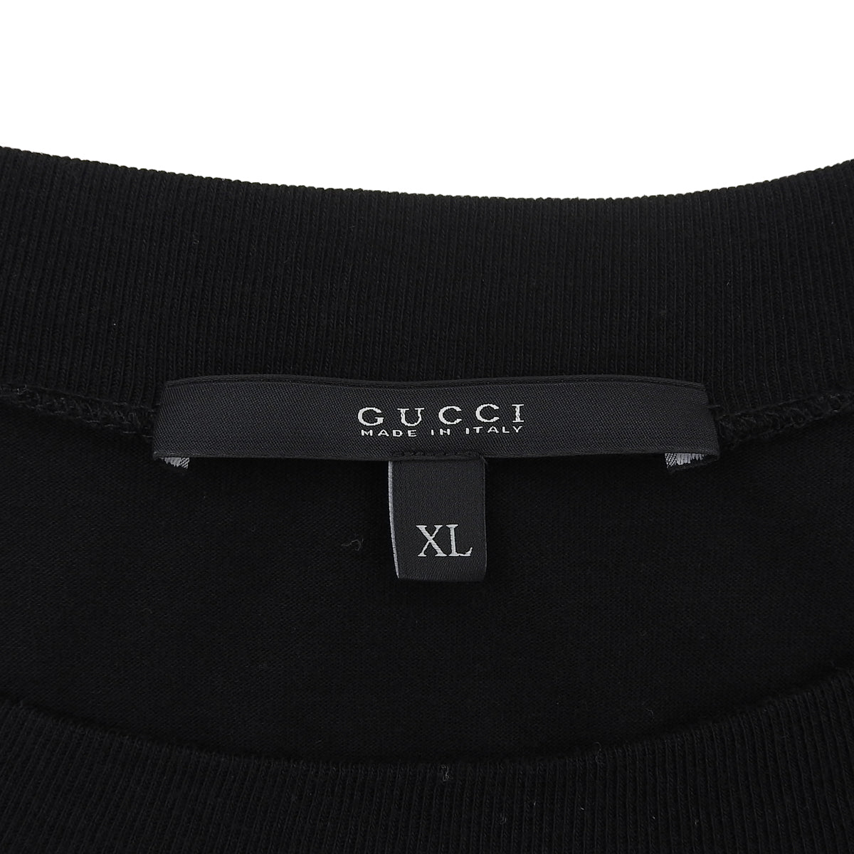 ロゴデザイン半袖ロングTシャツ #XL ブラック