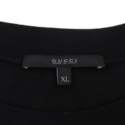 ロゴデザイン半袖ロングTシャツ #XL ブラック