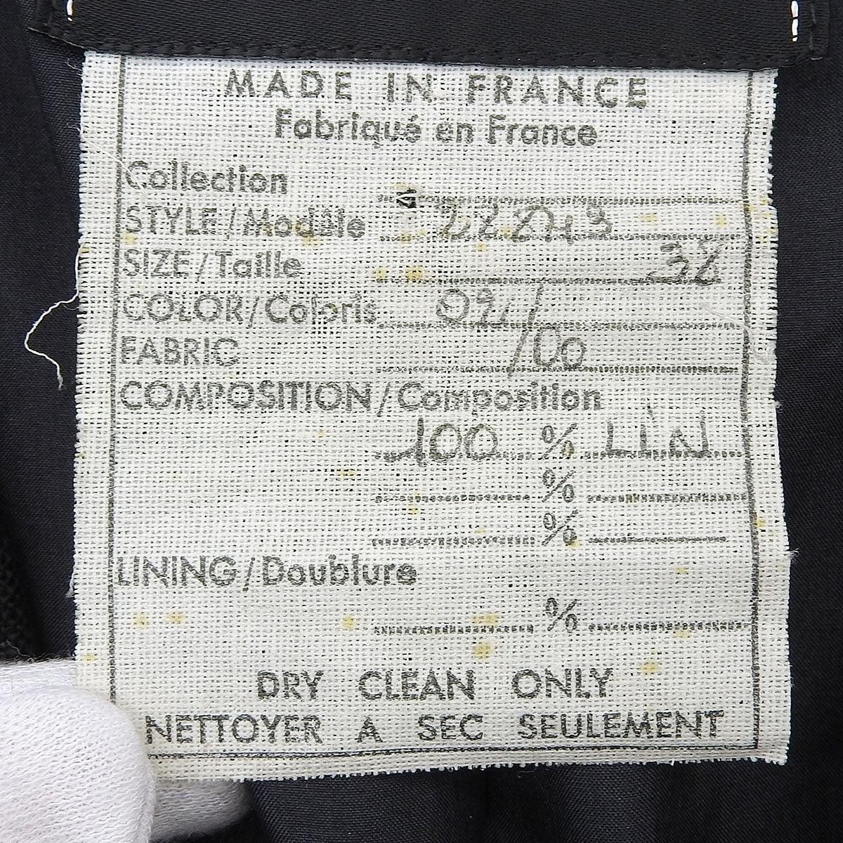 Linen CC Mark Button Setup #38 Black