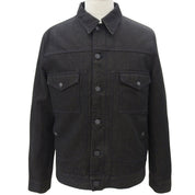 Denim Logo Button Jacket #50 Black
