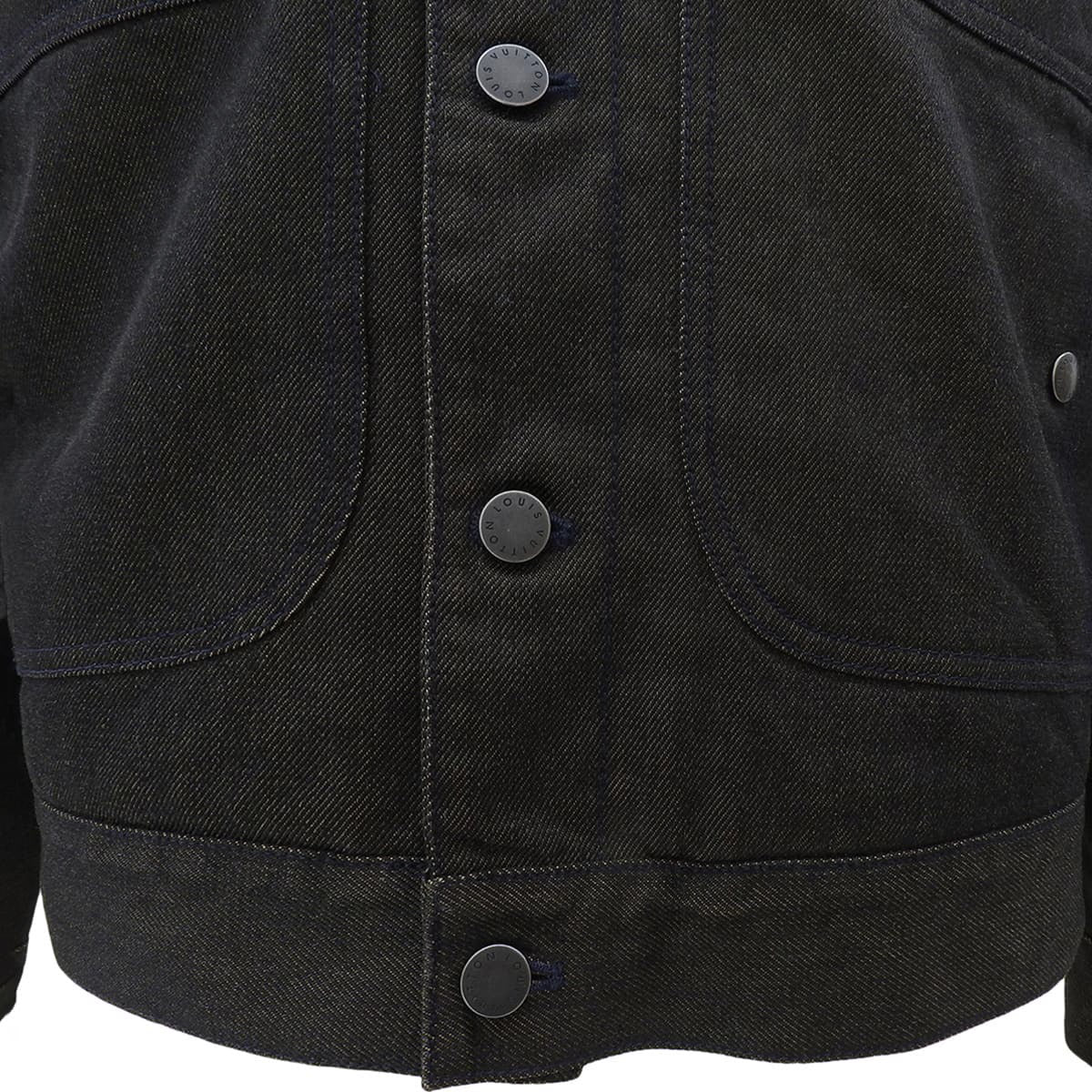 Denim Logo Button Jacket #50 Black
