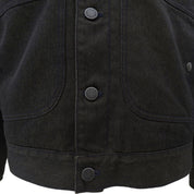 Denim Logo Button Jacket #50 Black