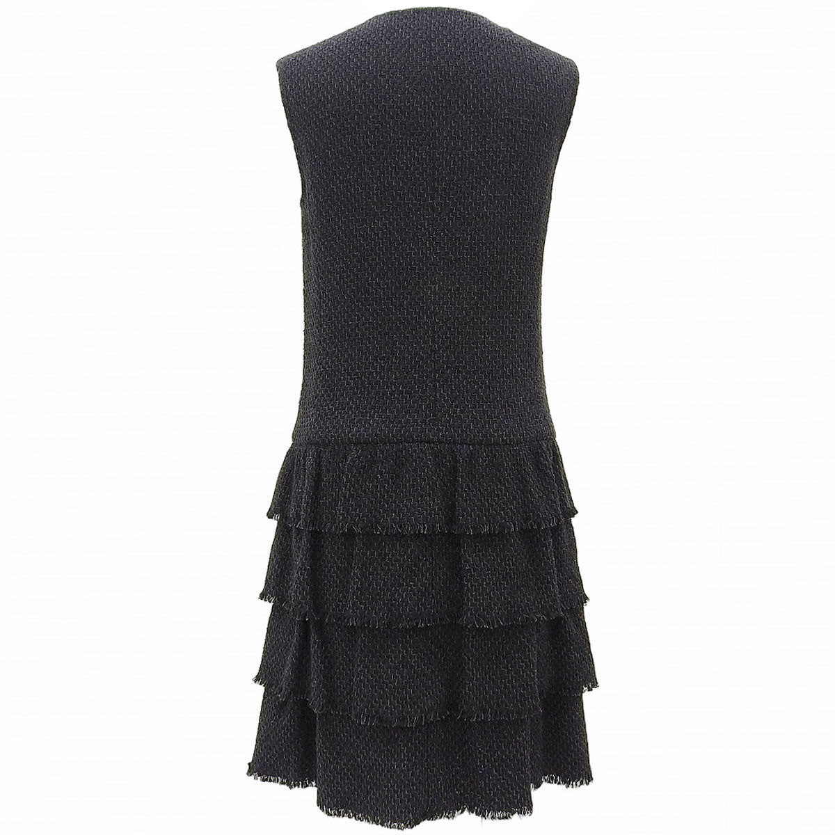 CC Mark Button Ruffled Dress #36 Black