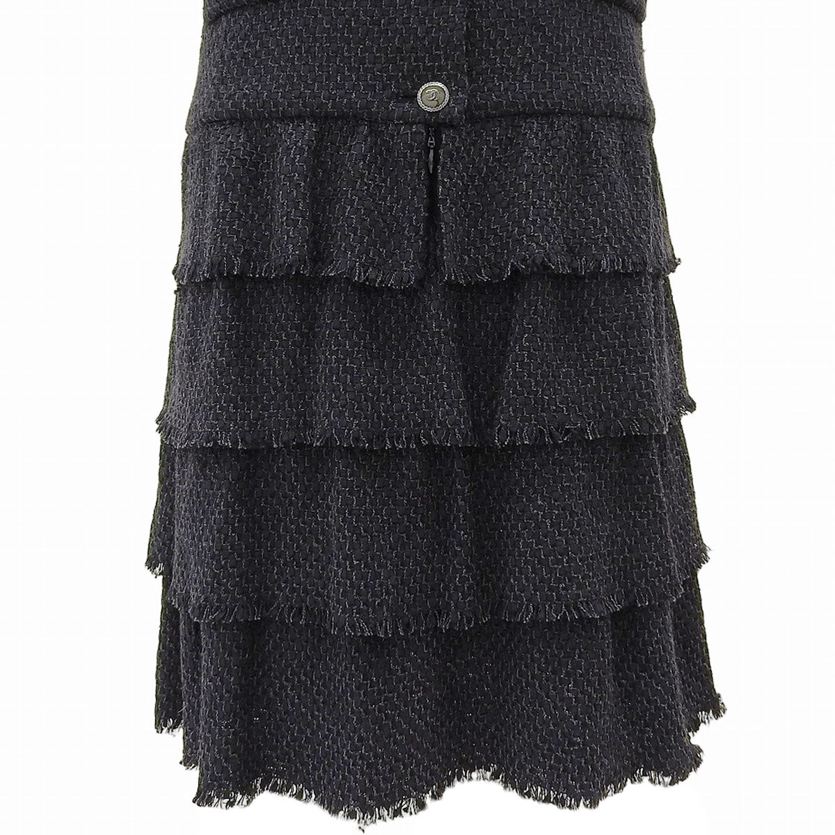 CC Mark Button Ruffled Dress #36 Black