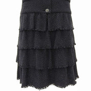 CC Mark Button Ruffled Dress #36 Black