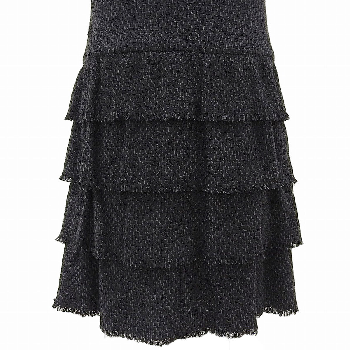 CC Mark Button Ruffled Dress #36 Black