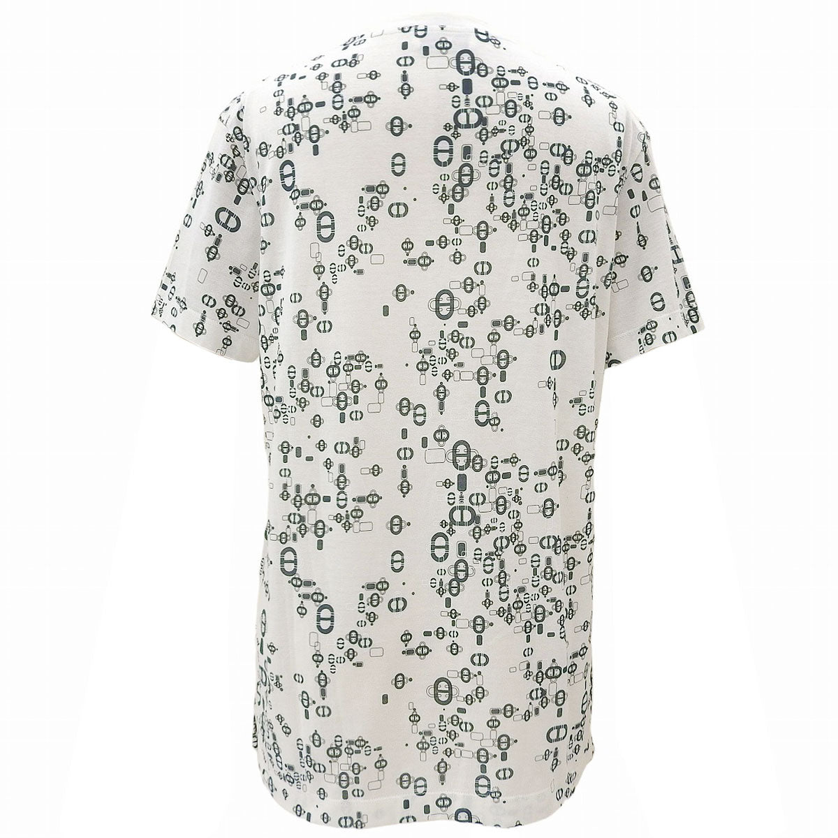 2015年製 シェーヌダンクルパターンTシャツ #XS ホワイト/ダークグリーン