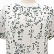 2015年製 シェーヌダンクルパターンTシャツ #XS ホワイト/ダークグリーン
