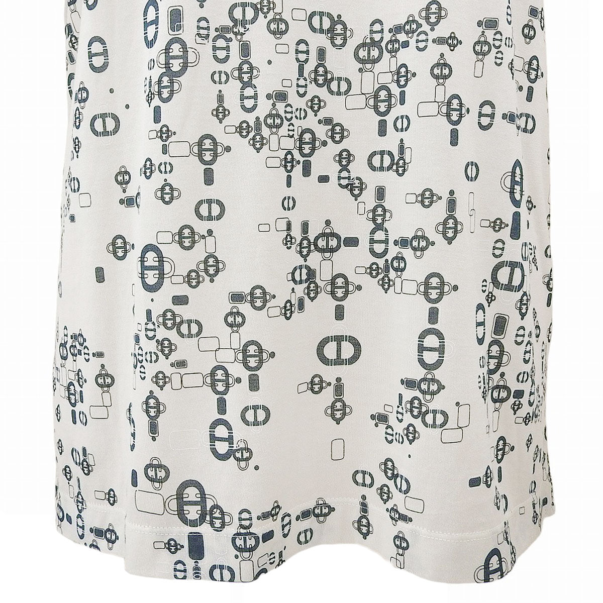 2015年製 シェーヌダンクルパターンTシャツ #XS ホワイト/ダークグリーン