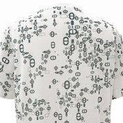 2015年製 シェーヌダンクルパターンTシャツ #XS ホワイト/ダークグリーン