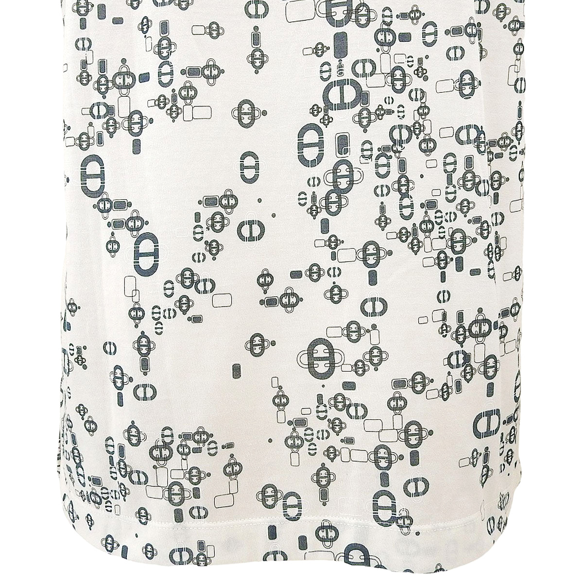 2015年製 シェーヌダンクルパターンTシャツ #XS ホワイト/ダークグリーン