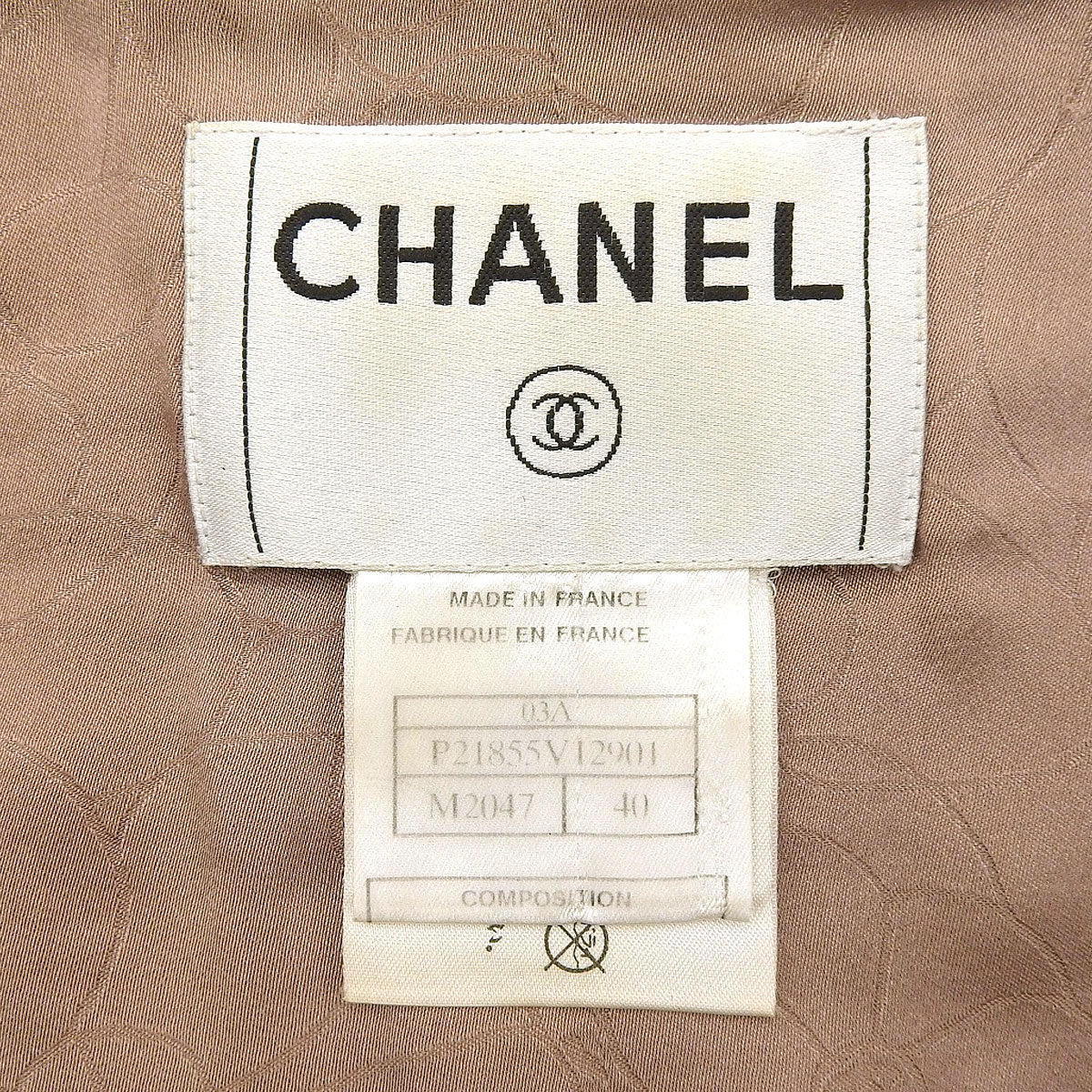 2003 Tweed Fur Combination Jacket #40 Brown/Pink