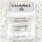 Lace CC Mark Button Cardigan #46 White