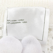 Lace CC Mark Button Cardigan #46 White