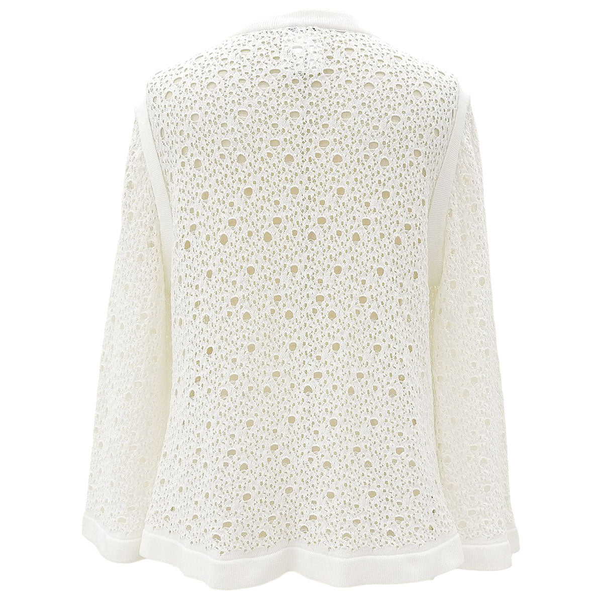 Lace CC Mark Button Cardigan #46 White