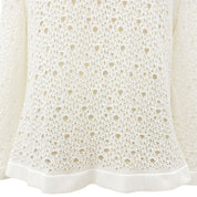Lace CC Mark Button Cardigan #46 White