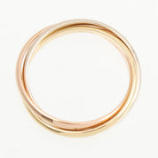 18K Trinity Ring, size 53, yellow gold/pink gold/white gold