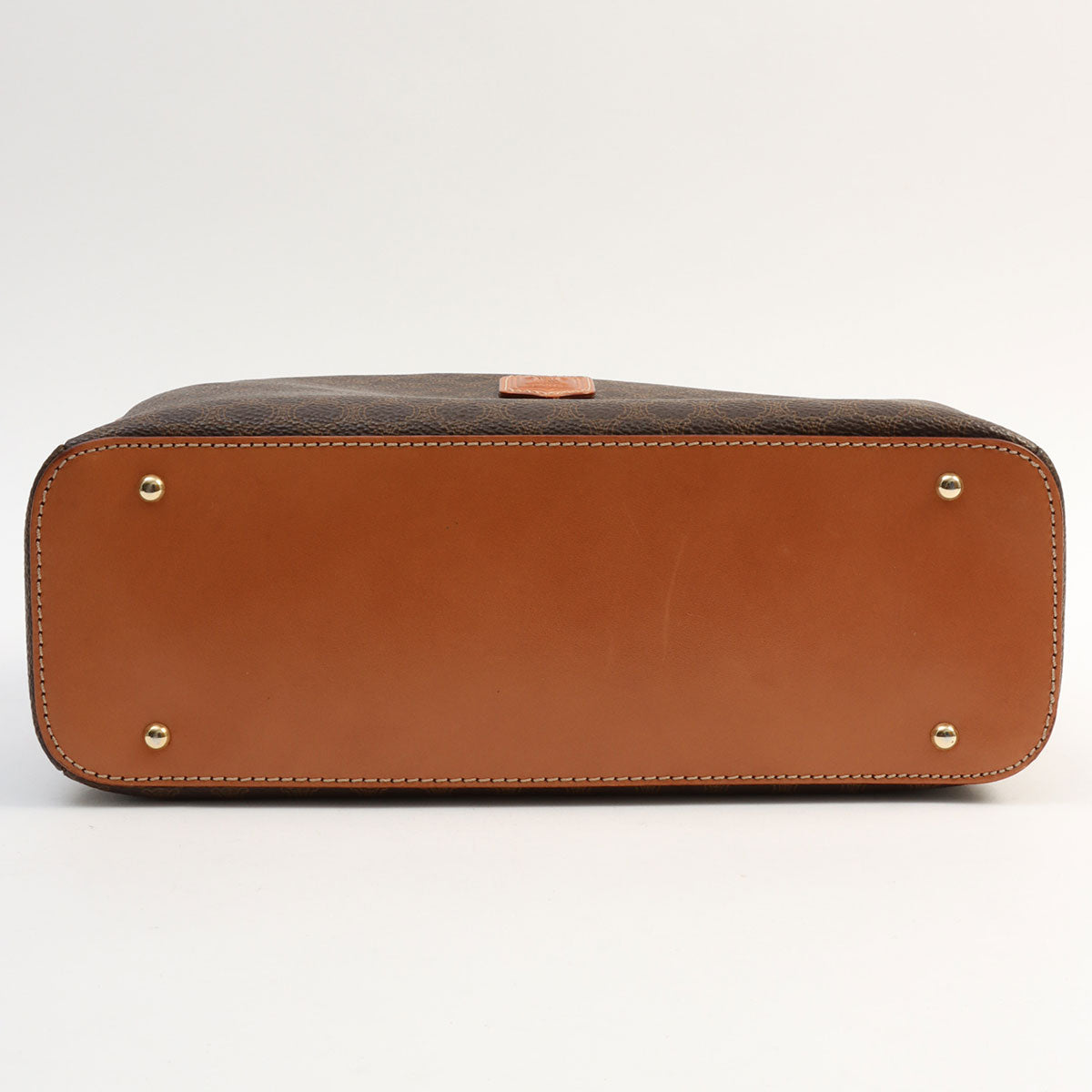 Macadam Pattern Logo Embossed Handbag Brown