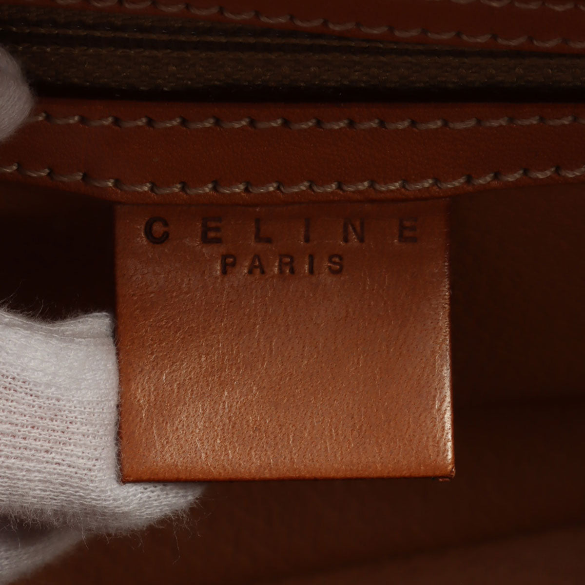 Macadam Pattern Logo Embossed Handbag Brown