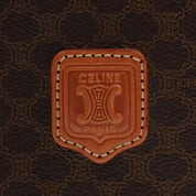 Macadam Pattern Logo Embossed Handbag Brown