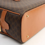 Macadam Pattern Logo Embossed Handbag Brown