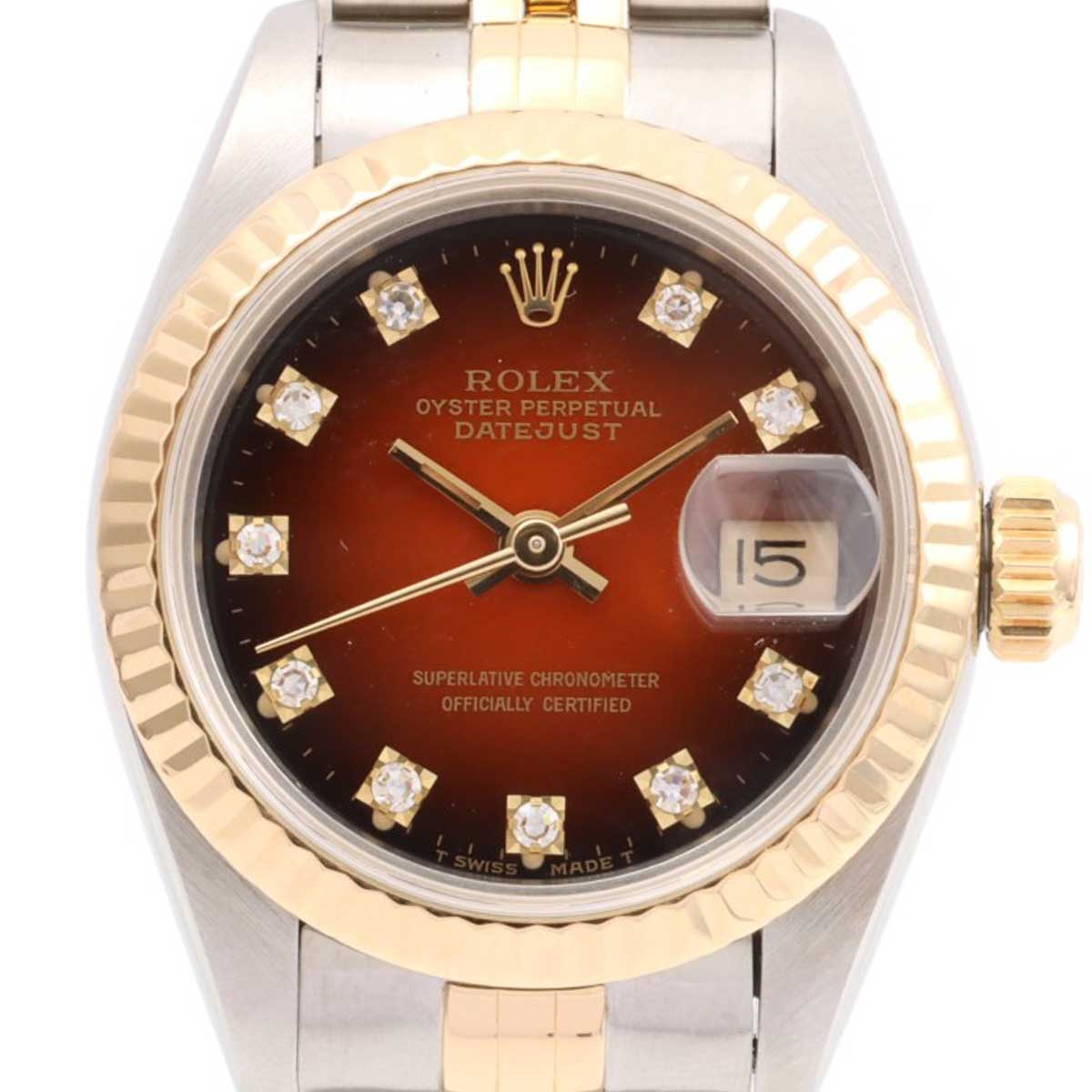 Circa 1991 10P Diamond Datejust 26mm 69173G Automatic Cherry Gradient