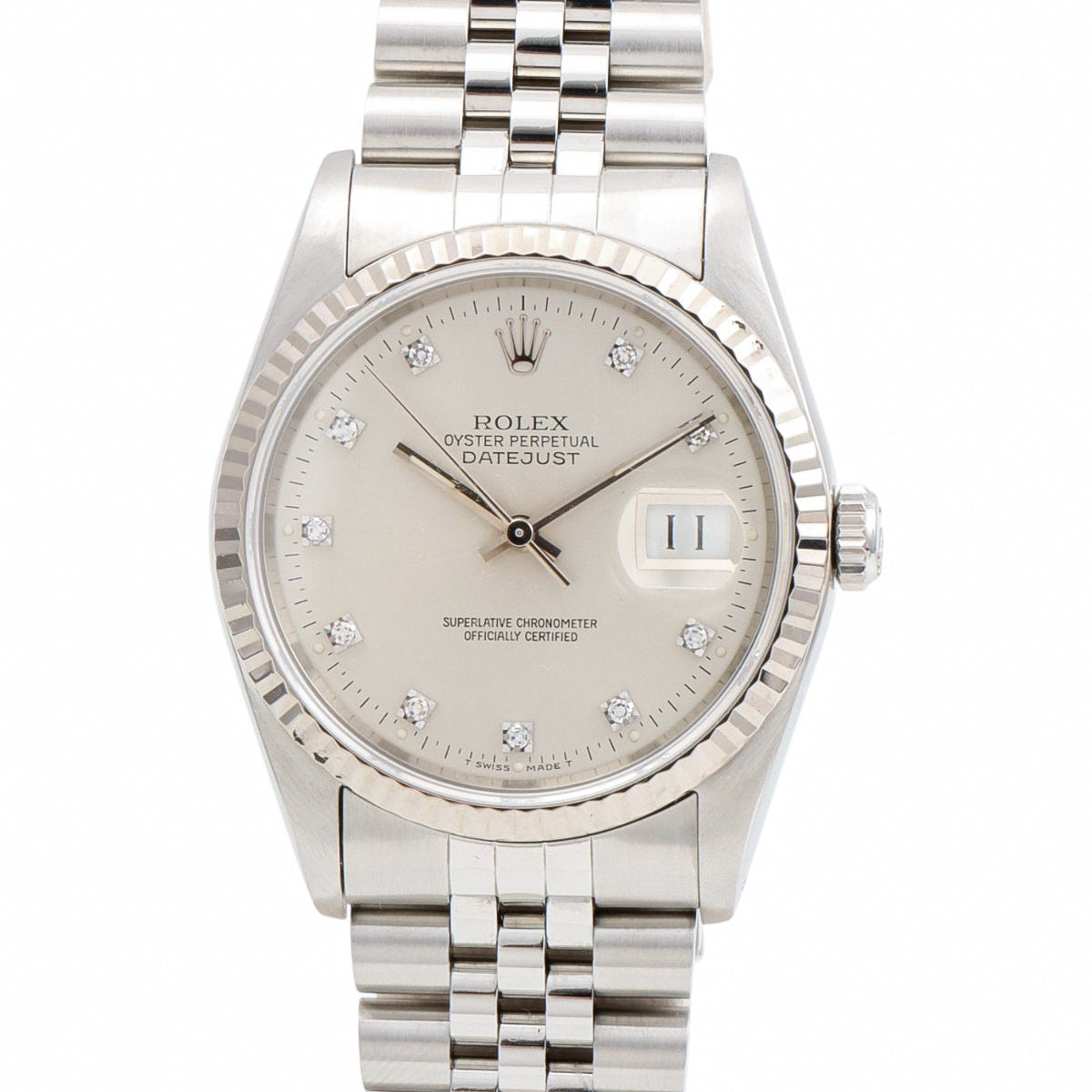 1991年製 10Pダイヤモンドデイトジャスト 36mm 16234G 自動巻き シルバー