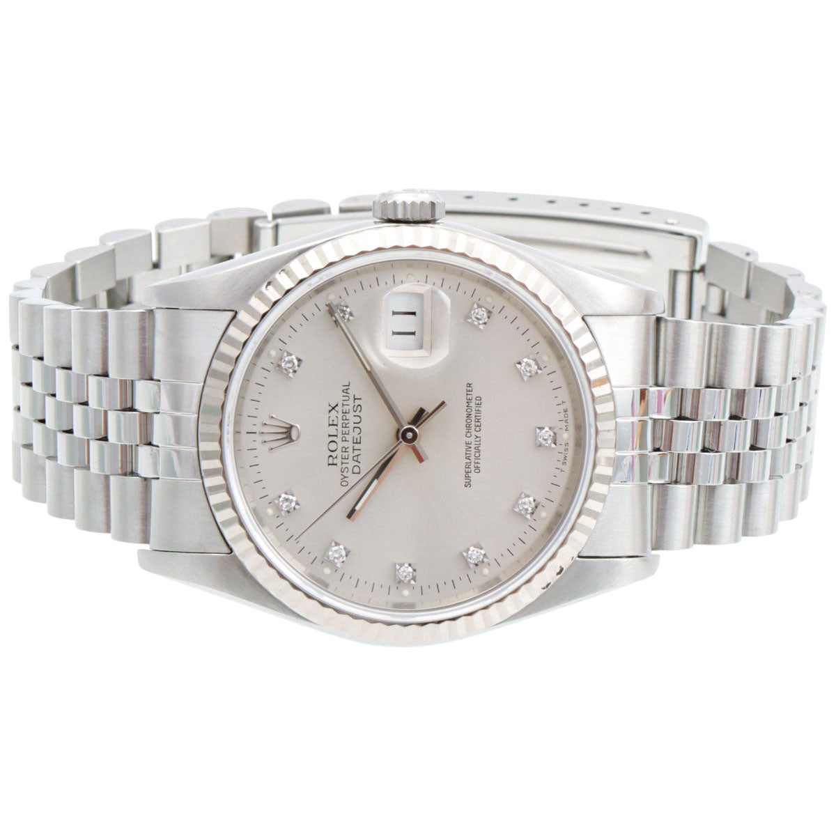 1991年製 10Pダイヤモンドデイトジャスト 36mm 16234G 自動巻き シルバー
