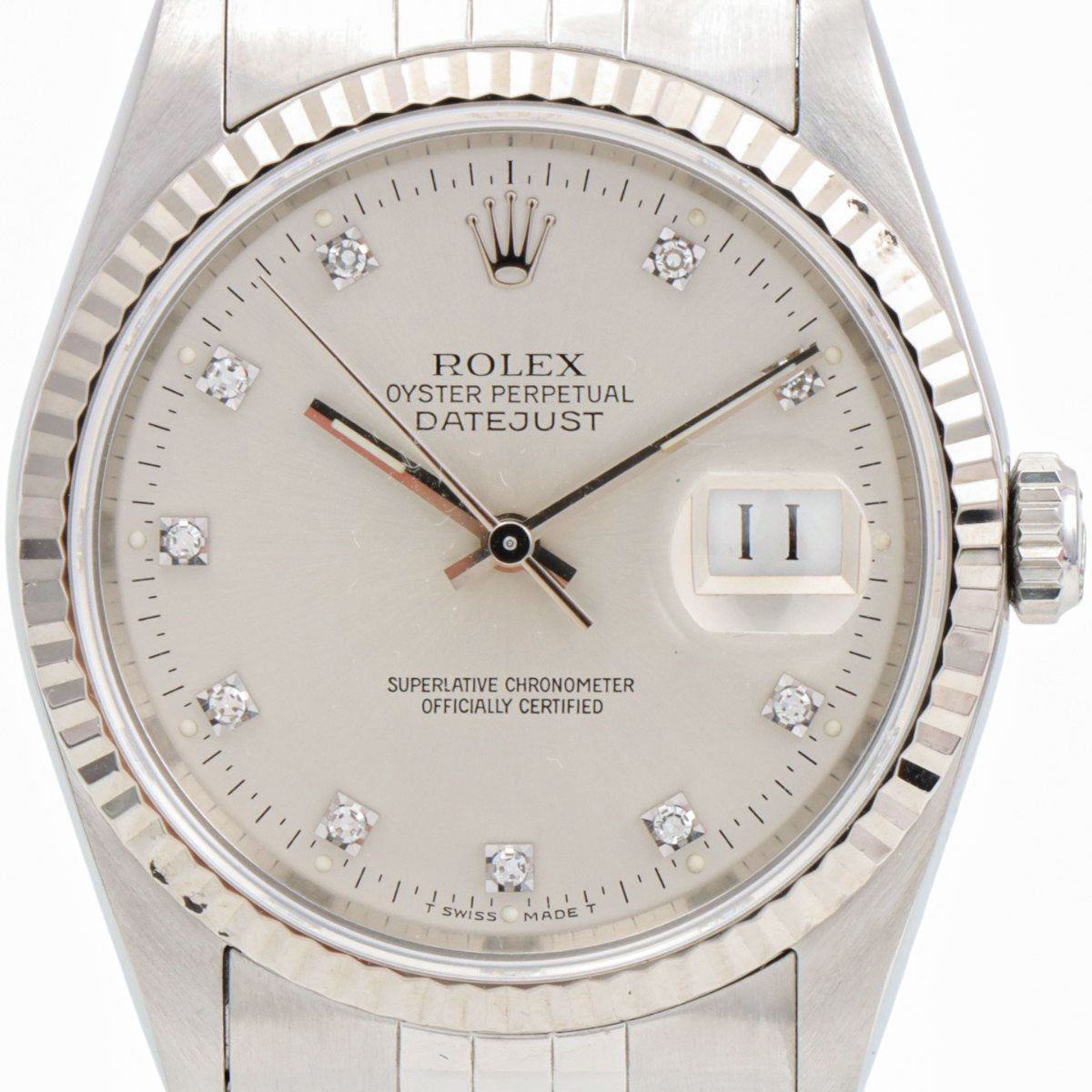 1991年製 10Pダイヤモンドデイトジャスト 36mm 16234G 自動巻き シルバー