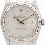 1991年製 10Pダイヤモンドデイトジャスト 36mm 16234G 自動巻き シルバー