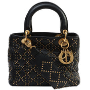 Studded Lady Dior 2-way Bag Black
